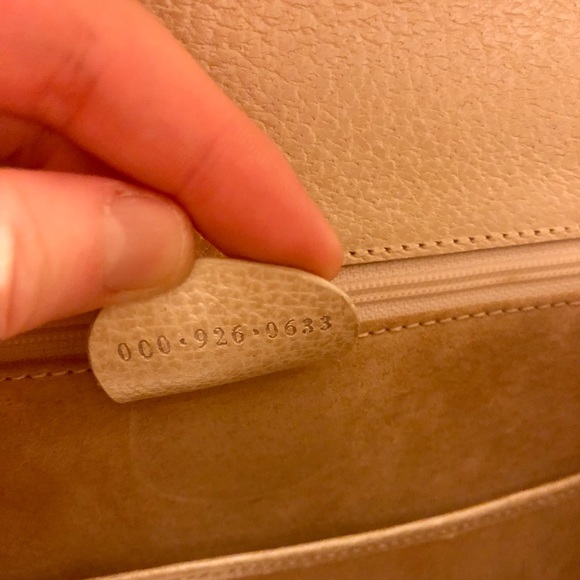 ✨SOLD✨Auth GUCCI Vintage Bamboo Top Handle Bag with Compact Mirror Cream - Picture 8 of 12